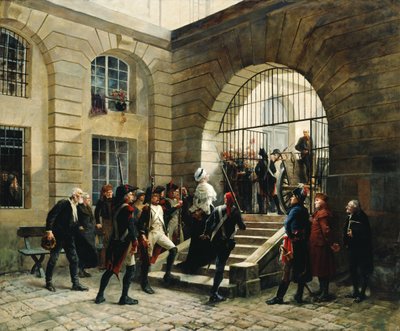 Marie-Antoinette forlader Conciergeriet, 16. oktober 1793, 1885. af Georges Cain