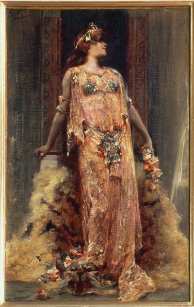 Sarah Bernhardt (1844-1923) i rollen som Cleopatra af Georges Clairin