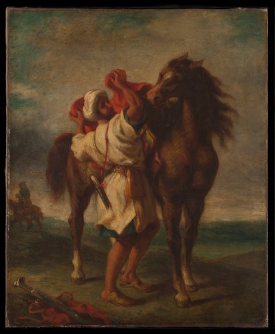 Araber sadler sin hest af Georges Décote