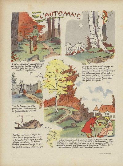 Efterår. Illustration til Le Rire af Georges Delaw