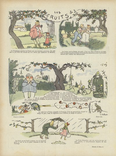 Frugter. Illustration til Le Rire af Georges Delaw