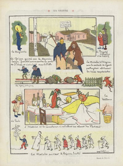 Influenza. Illustration til Le Rire af Georges Delaw