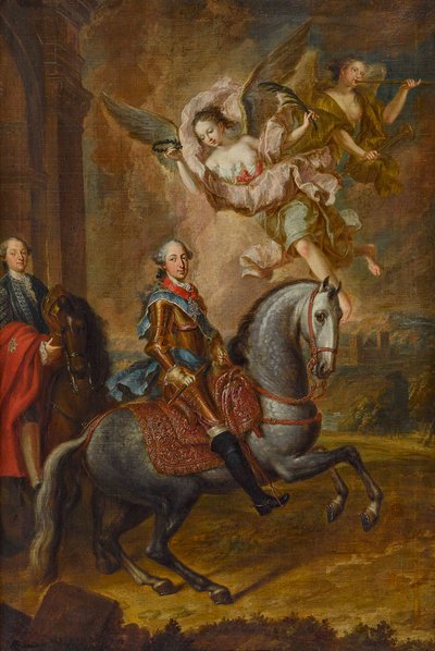 Maximilian III Joseph, kurfyrst af Bayern, til hest (olie på lærred) af Georges Desmarées