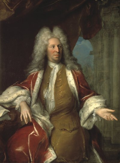 Nicodeme Tessin den Yngre, svensk arkitekt - Greve Nicodemus Tessin den Yngre (1654-1728), af Desmarees, George (1697-1776). olie på lærred af Georges Desmarées