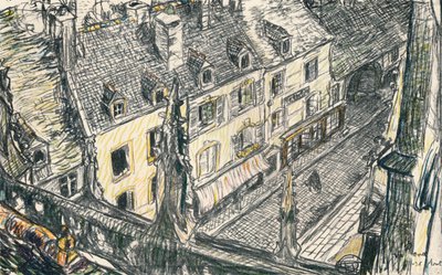 En gade i Valogne, c1911 af Georges Dupuis