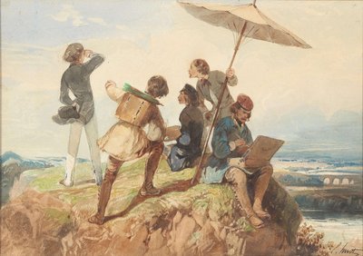 Udendørs malere. af Georges Eugène Huot