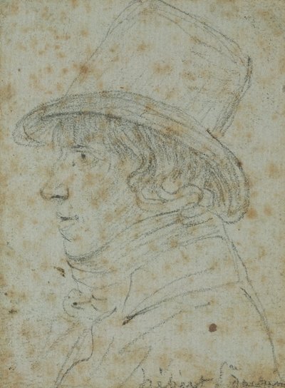 Jacques Hebert (1757-94) (blyant på papir) af Georges Francois Gabriel