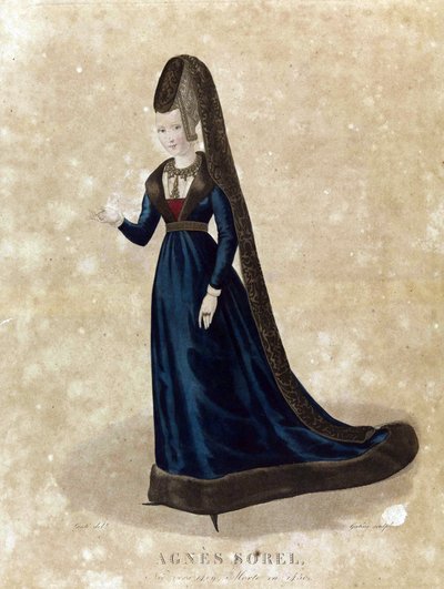 Agnes Sorel, slutningen af det 18. århundrede (litografi) af Georges Jacques Gatine