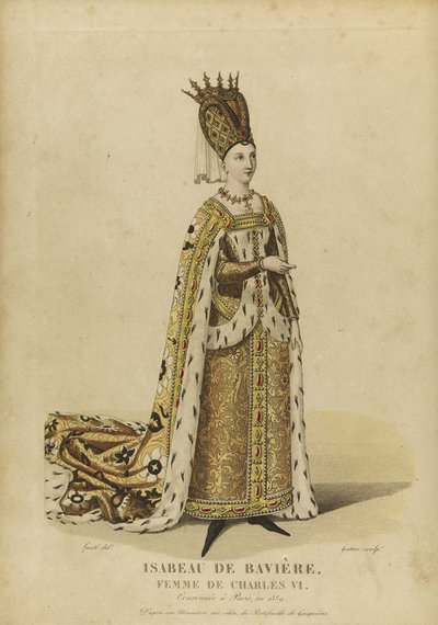Isabeau de Baviere, dronning af Frankrig (Isabelle de Baviere, ou de Wittelsbach Ingolstadt af Georges Jacques Gatine