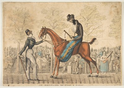Boulevard de Gand i Paris, 1800-tallet. af Georges Jacques Gatine