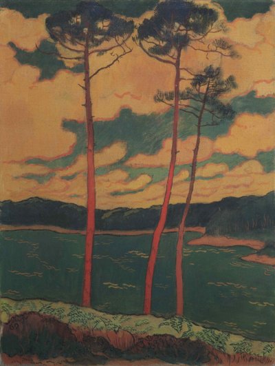 De røde fyrretræer, 1888. af Georges Lacombe