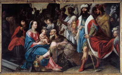 Tilbedelse af Magi. Maleri af Georges Lallemand (1575 - 1635) af Georges Lallemand