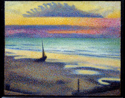 Strand i Heist (Knokke-Heist eller Knokke-Heist, Belgien). Maleri Georges Lemmen (1865-1916) Ec. Bel. af Georges Lemmen