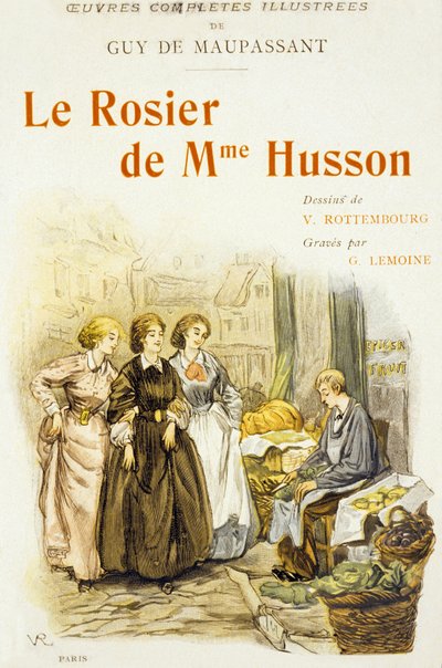 Forsiden af bogen "Le Rosier de Mme Husson" af Guy de Maupassant af Georges Lemoine
