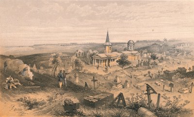 Quarantine Cemetery and Church with French Battery No. 50, 1856dani af Georges McCulloch