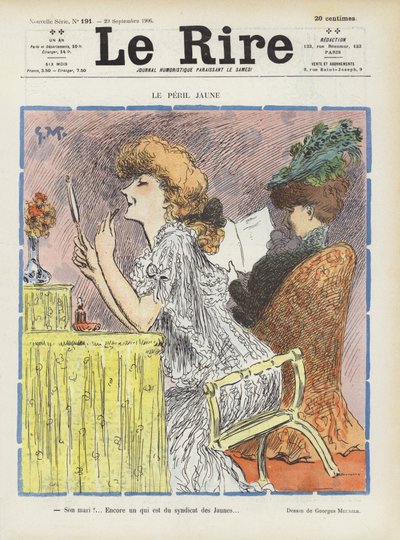 Den gule fare. Illustration til Le Rire af Georges Meunier
