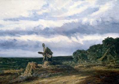Landskab med en mølle, c1783-1843 af Georges Michel
