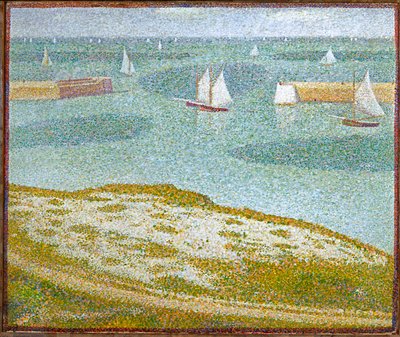 Indsejling til havnen (olie på lærred) af Georges Pierre Seurat