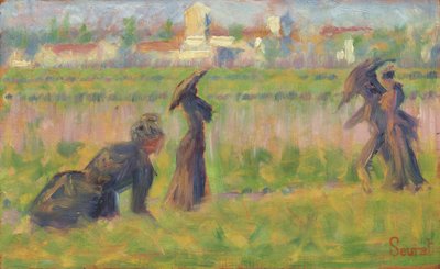 Figurer i et Landskab, ca. 1883. af Georges Pierre Seurat
