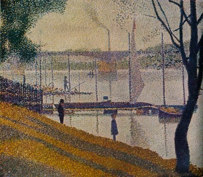 Courbevoie-broen, 1886 af Georges Pierre Seurat