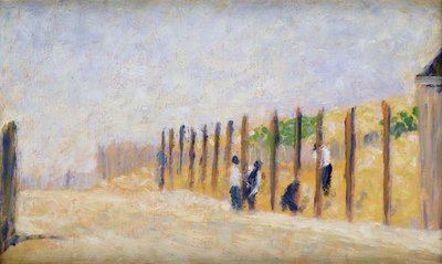 Pushing in the Poles, c.1882dani af Georges Pierre Seurat