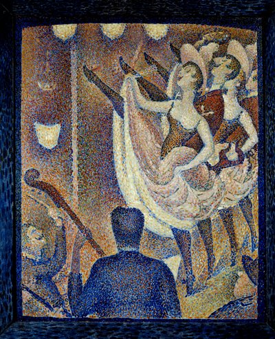 Studer til chahuten Danceuses de chahut, dans en skandale, danseform, der dukkede op samtidig med den franske Cancan, omkring 1830 i Montparnasse. Maleri af Georges Seurat (1859-1891) 1889 Buffalo. Albright Knox Art Gallery - Studie for Le Chahut. Da af Georges Pierre Seurat