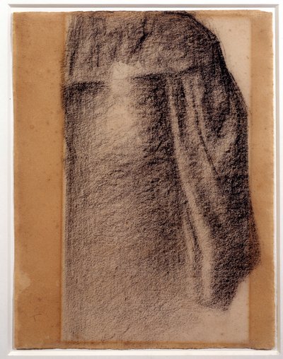 Studie af nederdel til en søndag på Grande Jatte Tegning af et sort kridt af Georges Seurat af Georges Pierre Seurat