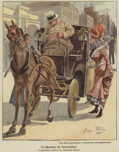 The Mystery of Courvillan (farve litho) af Georges Redon