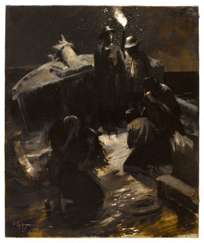 Skibbruddet. af Georges Rochegrosse