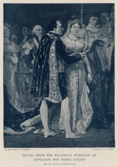 Detalje fra Napoleons og Maria Louisas religiøse ægteskab af Georges Rouget