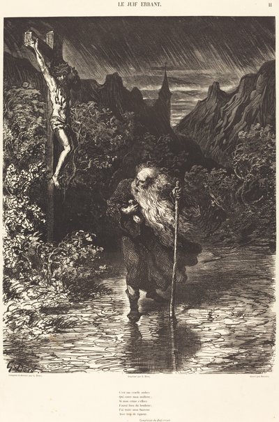 Den omvandrende jøde af Georges Rouget after Gustave Doré