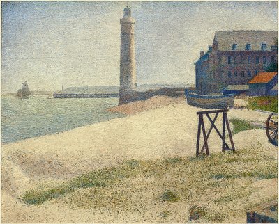 Fyrtårnet i Honfleur. 1886 af Georges Seurat