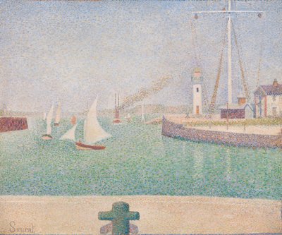 Indsejlingen til Honfleurs havn af Georges Seurat