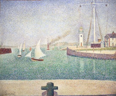 Indsejlingen til Honfleurs havn af Georges Seurat