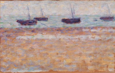 Fire både på Grandcamp af Georges Seurat