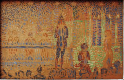 Parade de cirque - Cirkusparaden af Georges Seurat