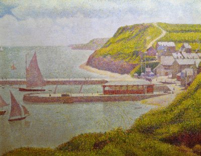 Porten-Bessin, ydre havn, højvande (Calvados) af Georges Seurat
