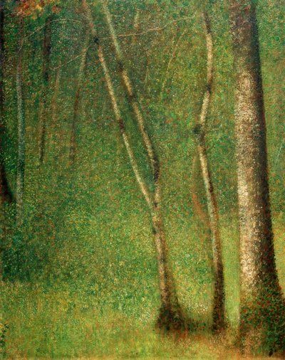 Underskov i Pontaubert (Wald i Pontaubert) af Georges Seurat