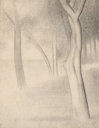 Træer (studie til La Grande Jatte) af Georges Seurat