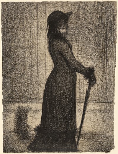 Kvinde på spadseretur af Georges Seurat