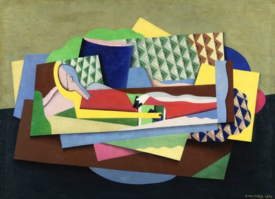 Kvinde liggende; Femme Couchee, 1924 af Georges Valmier