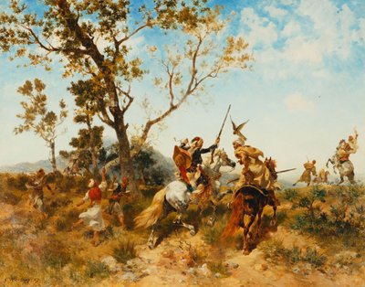 Et arabisk Hawking-parti, 1907 af Georges Washington
