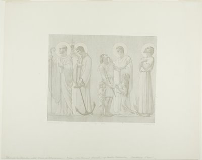 Legendariske helgener i Frankrig (midterste frise) af Georges William Thornley