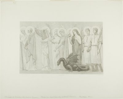 Den hellige Genevièves pastorale liv (højre panel) af Georges William Thornley