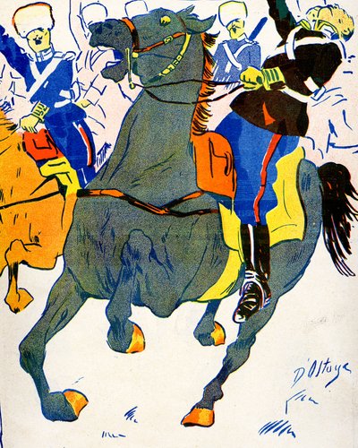 Bulgarien Mobilisering af sine tropper til krig, 1908. . af Georges d 1878 1937 Ostoya