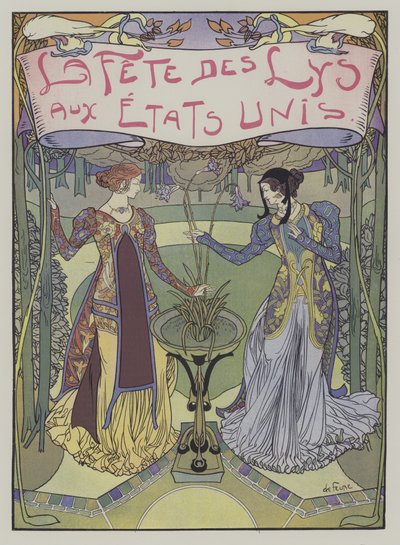 La Fete des Lys i USA (Festival of Lilies i USA) af Georges de Feure