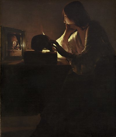 Den angrende Magdalene, 1635-40 af Georges de La Tour