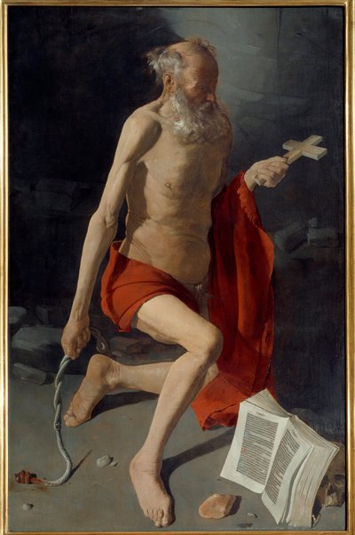 Sankt Jerome. Maleri af Georges De La Tour (1593-1652) af Georges de La Tour
