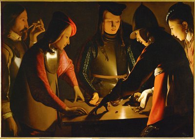 The Dice Players (maleri på lærred) af Georges de la Tour