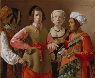 Spåkonen, ca. 1635 (olie på lærred) af Georges de La Tour